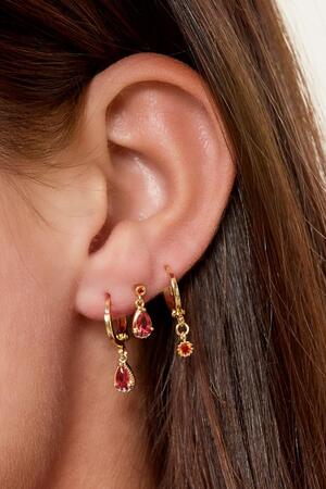 Boucles d'oreilles pendantes - Collection Sparkle Argenté Cuivré h5 Image3